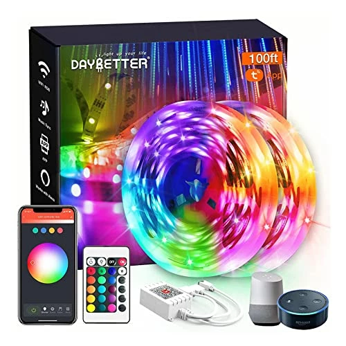 Best Sale 🌟 Smart WiFi Led Lights 100ft, Tuya App Controlled Led Strip Lights, Work With Alexa And Google Assistant, Timer Schedule Led Lights Strip, Color Changing Led Lights For Bedroom Party Kitchen Multicolor ⌛ 3 Best Sale 🌟 Smart WiFi Led Lights 100ft, Tuya App Controlled Led Strip Lights, Work With Alexa And Google Assistant, Timer Schedule Led Lights Strip, Color Changing Led Lights For Bedroom Party Kitchen Multicolor ⌛
