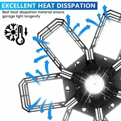 Best deal ✔️ 2 Pack LED Garage Lights 160W Deformable 6000LM Close To Ceiling Light Fixtures E26 E27 Screw-in Six Leaf Glow Lighting, Ultra Bright LED Shop Light With 6 Adjustable Panels For Work Shop Warehouse 🤩 -Lighting & Ceiling Fans Shop 51fJgEofMML