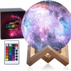 Cheap 😍 3D Galaxy Moon Lamp - Cool Night Light For Kids Bedrooms - 16 Colors, Touch/Remote Control, Wood Stand - Space Gift For 9 10 11 12 Old Girl, Room Decor For Teen 👧 Girls (4.7 Inch) ❤️ -Lighting & Ceiling Fans Shop 51fYXOjshRL. AC