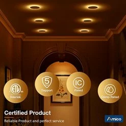 Best deal ⌛ 12 Pack 6 Inch 5CCT LED Recessed Ceiling Light With Night Light, 2700K/3000K/3500K/4000K/5000K Selectable Ultra-Thin Recessed Lighting, 12W=110W, 1100LM, Dimmable Canless Wafer Downlight - ETL ✨ 14 Best deal ⌛ 12 Pack 6 Inch 5CCT LED Recessed Ceiling Light With Night Light, 2700K/3000K/3500K/4000K/5000K Selectable Ultra-Thin Recessed Lighting, 12W=110W, 1100LM, Dimmable Canless Wafer Downlight - ETL ✨ -Lighting & Ceiling Fans Shop 51g14V6uujL