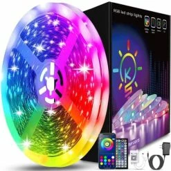Best reviews of 😉 100ft Led Strip Lights (2 Rolls Of 50ft) Bluetooth Smart App Music Sync Color Changing RGB Led Light Strip With Remote And Power Adapter,Led Lights For Bedroom Room Home Decor Party Festiva 🤩 -Lighting & Ceiling Fans Shop 51g2rz0K7bL. AC