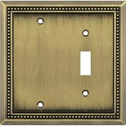 Budget 🔥 Sunken Pearls Decorative Wall Plate Switch Plate Outlet Cover (Single Duplex, 2PK, Antique Brass) 👍 -Lighting & Ceiling Fans Shop 51g4fzgFL. AC