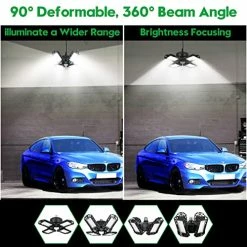 Best reviews of 🌟 LED Garage Light 4 Pack, 6000LM 6000K 60W Garage Lights, Deformable Bright LED Garage Ceiling Lights With 4 Adjustable Panels, Garage Led Light, Garage Lighting For Basement, Barn E26/E27 👏 -Lighting & Ceiling Fans Shop 51g6z5sJR1L