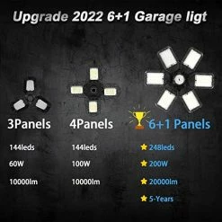 Brand new π€© 2 Pack LED Garage Light, 200W LED Shop Light, E26/E27 Garage Lights Super Bright Deformable LED Garage Ceiling Light With 6+1 Adjustable Panels Garage Lighting, Bay Light, Attic Light, Basement Light π― 9 Brand new π€© 2 Pack LED Garage Light, 200W LED Shop Light, E26/E27 Garage Lights Super Bright Deformable LED Garage Ceiling Light With 6+1 Adjustable Panels Garage Lighting, Bay Light, Attic Light, Basement Light π― -Lighting & Ceiling Fans Shop 51gHTTYx0HL
