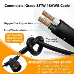 Best Sale 🔔 S14 LED Outdoor String Lights, Shatterproof IP65 27Ft (Maximum 918Ft) Outdoor Lights For Patio Lights Outdoor Waterproof, Outside Lights For Outdoor Lighting, Edison Vintage Backyard Lights 🧨 -Lighting & Ceiling Fans Shop 51gqOUPAVjL
