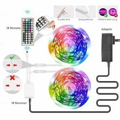 New 🔔 100ft Led Strip Lights (2 Rolls Of 50ft) RGB Music Sync Color Changing,Bluetooth Led Lights With Smart App Control Remote,Led Lights For Bedroom Room Lighting Flexible Home Decor 🔥 -Lighting & Ceiling Fans Shop 51gqaJsvkEL