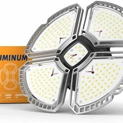 Coupon 🤩 4-Pack LED Garage Lights, 50W LED Shop Light With 3 Ultra Bright Adjustable Panels, 5000LM 6500K Deformable Ceiling Lights For Garage, Attic, Basement, E26/E27 Base 4+1 Panels (ul Listed) ⌛ -Lighting & Ceiling Fans Shop 51hKJxOvimL. AC