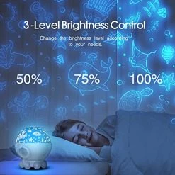 Coupon 😉 Ocean Night Light Projector For Kids, Octopus Decor Toys For 3-8 Year Old Boys, 3 In 1 Star&Moon Projection For 2-10 Year Old 👧 Girls, 9 Lullaby Songs, Toddler Toys, Adjustable 360-Degree Rotation White 😉 -Lighting & Ceiling Fans Shop 51haTzjhQKL