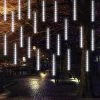 New 🎉 Meteor Shower Rain Lights, 288 LED 🎄 Christmas Lights Icicle Snow Falling 🎄 Christmas Lights Outdoor Raindrop Lights, Xmas Tree Holiday 🎄 Christmas 👪 Thanksgiving Decoration, White ⌛ -Lighting & Ceiling Fans Shop 51iRl44TMgL