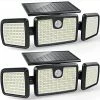 Hot Sale ⌛ Solar Lights Outdoor, 3 Head Solar Motion Lights Outdoor With 2500LM 218 LEDs High Brightness, Built-in Bigger Tempered Glass Solar Panel, Sensitive PIR Motion Inductor (2-Pack) 🎁 -Lighting & Ceiling Fans Shop 51igRwdb4tL
