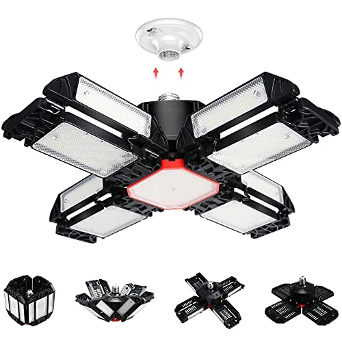 Budget π Garage Lights Ceiling Led 12 Panel Plug In Shop Lights 180W 18000 LM 6500K Garage Lights Ceiling LED,12 Leaf Deformable Multi-Position Panels Garage Lights E26 E27 Base,for Barn,Workshop,Basement β€οΈ 3 Budget π Garage Lights Ceiling Led 12 Panel Plug In Shop Lights 180W 18000 LM 6500K Garage Lights Ceiling LED,12 Leaf Deformable Multi-Position Panels Garage Lights E26 E27 Base,for Barn,Workshop,Basement β€οΈ