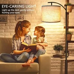 Best reviews of 🎉 Floor Lamp For Living Room With 3 Color Temperatures LED Bulb, Standing Lamp Tall Industrial Floor Lamp Reading For Bedroom, Office (9W LED Bulb, Beige Lampshade Included) -Black Oil-rubbed Bronze 😍 -Lighting & Ceiling Fans Shop 51j8SzUdYQL