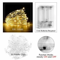 Hot Sale 👏 Photo Clip String Light - 33Ft 100LED Fairy Lights With Clips For Pictures, Photo Lights With 50 Clear Clips For Dorm Bedroom Wall/Wedding Décor 😉 -Lighting & Ceiling Fans Shop 51jQySFlnjL