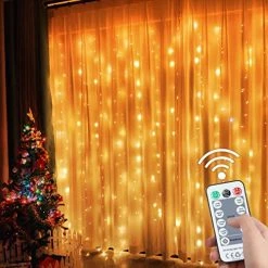 Top 10 💯 Fairy Curtain Lights For Bedroom 300 LED,SUWITU 🎄 Christmas String Lights USB Plug In 8 Modes Wall Hanging Twinkle Lights With Remote Control For In/Outdoor Wedding Party Backdrop Xmas Decor(9.8x9.8FT) Orange ✔️ -Lighting & Ceiling Fans Shop 51jUD6tNICL. AC
