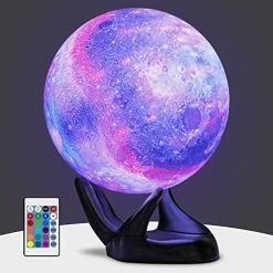 Best reviews of 👍 Galaxy Lamp, 3D Printing Moon Lamp 7.1inch Moon Light 16 Colors Moon Night Light With Remote/Touch Control And USB Rechargeable, Cool Gifts For Kids 👧 Girls Boys 👩 Women Lover (Black Hand Stand) ❤️ -Lighting & Ceiling Fans Shop 51jnHwzOWtL. AC