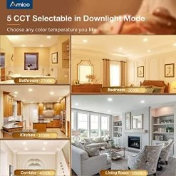 Best deal ⌛ 12 Pack 6 Inch 5CCT LED Recessed Ceiling Light With Night Light, 2700K/3000K/3500K/4000K/5000K Selectable Ultra-Thin Recessed Lighting, 12W=110W, 1100LM, Dimmable Canless Wafer Downlight - ETL ✨ 12 Best deal ⌛ 12 Pack 6 Inch 5CCT LED Recessed Ceiling Light With Night Light, 2700K/3000K/3500K/4000K/5000K Selectable Ultra-Thin Recessed Lighting, 12W=110W, 1100LM, Dimmable Canless Wafer Downlight - ETL ✨ -Lighting & Ceiling Fans Shop 51k0rEv2ppL