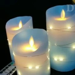Deals β€οΈ DANIP Sky Blue Flameless Candle, Built-in Star String, 3 LED Candles, 10-Button Remote Control, 24-Hour Timer Function, Dancing Flame, Real Wax, Battery Powered. (Sky Blue) 𧨠14 Deals β€οΈ DANIP Sky Blue Flameless Candle, Built-in Star String, 3 LED Candles, 10-Button Remote Control, 24-Hour Timer Function, Dancing Flame, Real Wax, Battery Powered. (Sky Blue) 𧨠-Lighting & Ceiling Fans Shop 51k59FucHBL