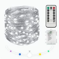 Flash Sale 👍 SUDDUS 66ft 200 LED Outdoor String Lights, Warm White Fairy Lights Battery Operated With Remote, Led Twinkle Lights For Bedroom, Dorm, Patio, Tapestry, Backyard, Garden, ❄ Christmas, Party, Indoor 🔥 -Lighting & Ceiling Fans Shop 51kKZQ2VvcL. AC