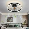 Wholesale 😀 Ceiling Fans With Lights - Modern Flush Mount Low Profile Indoor Ceiling Fans With Remote Control, 20" Enclosed Bladeless Ceiling Lighting Fixture, Blac ⭐ -Lighting & Ceiling Fans Shop 51kiYEm0tNL