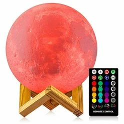 Brand new 🎉 Moon Lamp, LOGROTATE 16 Colors LED Night Light 3D Printing Moon Light With Stand & Remote/Touch Control And USB Rechargeable, Moon Light Lamps For Kids Friends Lover 🥳 Birthday Gifts (Diameter 4.8 INCH) 🔔 -Lighting & Ceiling Fans Shop 51l5LI9pNL