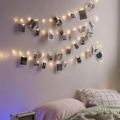 Buy 👍 Photo Clip String Lights 17Ft - 50 LED Fairy String Lights With 50 Clear Clips For Hanging Pictures, Photo String Lights With Clips - Perfect Dorm Bedroom Wall Decor Wedding Decorations Warm White ✨ -Lighting & Ceiling Fans Shop 51lBfhmUHXL