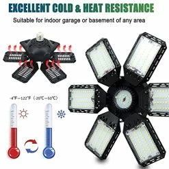 Buy 🎁 2-Pack LED Garage Lights, 160W Garage Light, 16000LM 6500K Garage Lights Ceiling Led Bulb With 6+1 Multi-Position Panels, Garage Led Light Fixtures,LED Shop Light For Garage,Basement, Workshop,Attic 🔔 -Lighting & Ceiling Fans Shop 51mHDax8KOL