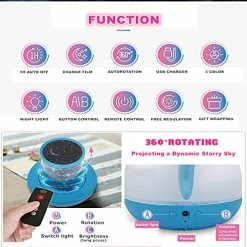 New 👍 Remote Control And Timer Design Seabed Starry Sky Rotating LED Star Projector For Bedroom, Night Light For Kids, Night Color Moon Lamp For Children Baby Teens Adults(Blue) ⭐ -Lighting & Ceiling Fans Shop 51mg53d0XOL