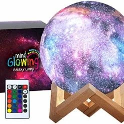Cheap 😍 3D Galaxy Moon Lamp - Cool Night Light For Kids Bedrooms - 16 Colors, Touch/Remote Control, Wood Stand - Space Gift For 9 10 11 12 Old Girl, Room Decor For Teen 👧 Girls (4.7 Inch) ❤️ -Lighting & Ceiling Fans Shop 51miGt812QL. AC