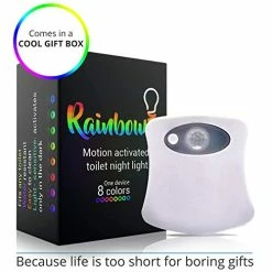Flash Sale ✨ Toilet Bowl Night Light With Motion Sensor - LED Bathroom Light, Funny 🎁 Christmas Gifts Idea For Men, Dad, Husband - Unique Cool Gadget, Fun 🥳 Birthday Gag Gift For 👩 Women - Men Stocking Stuffers 😀 -Lighting & Ceiling Fans Shop 51mk4dG8AzL