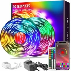 New 🔔 100ft Led Strip Lights (2 Rolls Of 50ft) RGB Music Sync Color Changing,Bluetooth Led Lights With Smart App Control Remote,Led Lights For Bedroom Room Lighting Flexible Home Decor 🔥 -Lighting & Ceiling Fans Shop 51mq9PbAdPL. AC