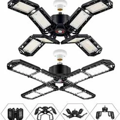 Cheapest 👍 2 Pack LED Garage Light,Super Bright Screw In E26/E27 Ceiling Shop Work Lamp, 150W 15000 Lumen Deformable Basement Bulb Fixture With 8 Adjustable Panels, Commercial Bay Lighting For Workshop, Attic ✨ 19 Cheapest 👍 2 Pack LED Garage Light,Super Bright Screw In E26/E27 Ceiling Shop Work Lamp, 150W 15000 Lumen Deformable Basement Bulb Fixture With 8 Adjustable Panels, Commercial Bay Lighting For Workshop, Attic ✨ -Lighting & Ceiling Fans Shop 51mwUd2B7UL. AC 1