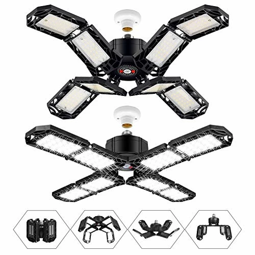 Cheapest 👍 2 Pack LED Garage Light,Super Bright Screw In E26/E27 Ceiling Shop Work Lamp, 150W 15000 Lumen Deformable Basement Bulb Fixture With 8 Adjustable Panels, Commercial Bay Lighting For Workshop, Attic ✨ 3 Cheapest 👍 2 Pack LED Garage Light,Super Bright Screw In E26/E27 Ceiling Shop Work Lamp, 150W 15000 Lumen Deformable Basement Bulb Fixture With 8 Adjustable Panels, Commercial Bay Lighting For Workshop, Attic ✨