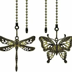 Cheap 👏 Bronze Ceiling Fan Pull Chain Set,Decorative Fan Pull Chain Pendant Extension,12 Inches Lighting & Fan Beaded Ball Fan Pull Chain Extender With Connector,Dragonfly And Butterfly,2Pack (Bronze) ✨ -Lighting & Ceiling Fans Shop 51o5GiTENIS. AC