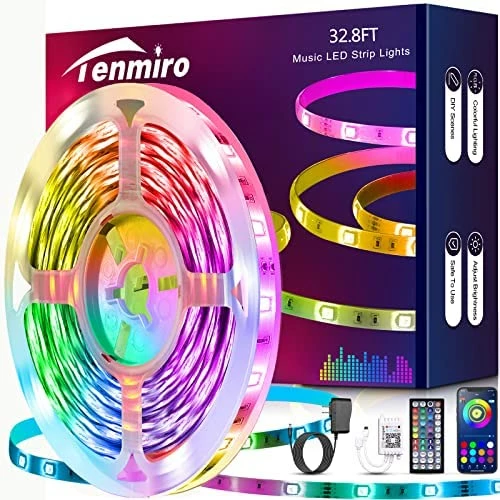 Outlet ✨ Led Strip Lights 130ft (2 Rolls Of 65ft) Smart Light Strips With App Control RGB Led Lights For Bedroom,Music Sync Color Changing Lights For Room Party ⌛ 9 Outlet ✨ Led Strip Lights 130ft (2 Rolls Of 65ft) Smart Light Strips With App Control RGB Led Lights For Bedroom,Music Sync Color Changing Lights For Room Party ⌛ - Image 8