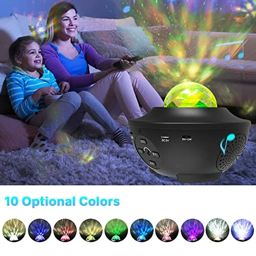 Outlet ๐ฏ Star Projector, Galaxy Projector With Remote Control, Eicaus 3 In 1 Night Light Projector With LED Nebula Cloud/Moving Ocean Wave For Kid Baby, Built-in Music Speaker, Voice Control (Black) ๐ 4 Outlet ๐ฏ Star Projector, Galaxy Projector With Remote Control, Eicaus 3 In 1 Night Light Projector With LED Nebula Cloud/Moving Ocean Wave For Kid Baby, Built-in Music Speaker, Voice Control (Black) ๐ - Image 2
