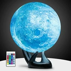 Best reviews of 👍 Galaxy Lamp, 3D Printing Moon Lamp 7.1inch Moon Light 16 Colors Moon Night Light With Remote/Touch Control And USB Rechargeable, Cool Gifts For Kids 👧 Girls Boys 👩 Women Lover (Black Hand Stand) ❤️ -Lighting & Ceiling Fans Shop 51oqnkPJdxL. AC