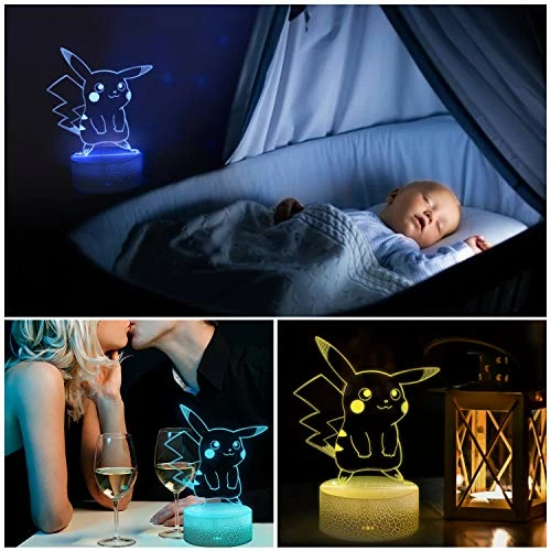 Cheap π Yiwoo 3D Illusion LED Night Light,7 Colors Gradual Changing Touch Switch USB Table Lamp For Holiday Gifts Or Home Decorations Black Base β¨ 6 Cheap π Yiwoo 3D Illusion LED Night Light,7 Colors Gradual Changing Touch Switch USB Table Lamp For Holiday Gifts Or Home Decorations Black Base β¨ - Image 4