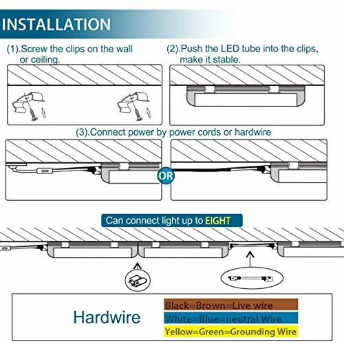 Best deal โ (Pack Of 8) Barrina LED T5 Integrated Single Fixture, 4FT, 2200lm, 6500K (Super Bright White), 20W, Utility Shop Light, Ceiling And Under Cabinet Light, ETL Listed, Corded Electric With ON/Off Switchs ๐งจ 9 Best deal โ (Pack Of 8) Barrina LED T5 Integrated Single Fixture, 4FT, 2200lm, 6500K (Super Bright White), 20W, Utility Shop Light, Ceiling And Under Cabinet Light, ETL Listed, Corded Electric With ON/Off Switchs ๐งจ - Image 7