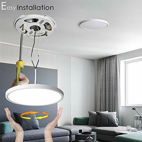 Brand new 🥰 Flush Mount 12 Inch Ceiling Light (Milk White Shell), 20W Surface Mount LED Light Fixture For Bedroom Kitchen,3 Color Temperatures In One(3000k/4000k/6500k),0.94 Inch Thickness Round 🔔 8 Brand new 🥰 Flush Mount 12 Inch Ceiling Light (Milk White Shell), 20W Surface Mount LED Light Fixture For Bedroom Kitchen,3 Color Temperatures In One(3000k/4000k/6500k),0.94 Inch Thickness Round 🔔 - Image 6