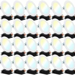 Cheapest ✔️ 24 Pack 6 Inch Ultra Thin LED Recessed Ceiling Lights Slim, 5000K Daylight, Dimmable 14W=100W, 850 LM, Smooth Trim Damp Rated, Canless Wafer Thin With Junction Box - ETL & Energy Star 🔔 -Lighting & Ceiling Fans Shop 51qJGbtmV4L. AC
