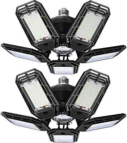 Cheapest π 2 Pack LED Garage Light , 150W Ultra Bright LED Shop Light With 5 Adjustable Panels,15000LM 6500K E26/E27 Deformable LED Garage Ceiling Lights For Garage, Workshop π 9 Cheapest π 2 Pack LED Garage Light , 150W Ultra Bright LED Shop Light With 5 Adjustable Panels,15000LM 6500K E26/E27 Deformable LED Garage Ceiling Lights For Garage, Workshop π - Image 7