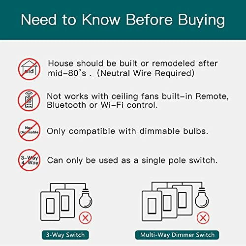 Wholesale β¨ Smart Ceiling Fan Control And Dimmer Light Switch, Neutral Wire Needed, 2.4Ghz Single Pole Wi-Fi Fan And Light Switch Combo, Works With Alexa, Google Home And SmartThings, Remote Control π₯° 3 Wholesale β¨ Smart Ceiling Fan Control And Dimmer Light Switch, Neutral Wire Needed, 2.4Ghz Single Pole Wi-Fi Fan And Light Switch Combo, Works With Alexa, Google Home And SmartThings, Remote Control π₯°