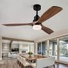 Best deal 💯 52” Ceiling Fans With Lights Remote Control,Indoor Outdoor Wood Ceiling Fan With 3 Blade For Patio Living Room, Bedroom, Office, ☀️ Summer House, Etc Nature Wood Blades White Body 🎉 -Lighting & Ceiling Fans Shop 51qjoVwQfBL