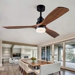 Best deal 💯 52” Ceiling Fans With Lights Remote Control,Indoor Outdoor Wood Ceiling Fan With 3 Blade For Patio Living Room, Bedroom, Office, ☀️ Summer House, Etc Nature Wood Blades White Body 🎉 -Lighting & Ceiling Fans Shop 51qjoVwQfBL. AC