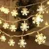 Wholesale ❤️ Christmas Lights, 20 Ft 40 LED Snowflake String Lights Battery Operated Fairy Lights For Bedroom Room Party Home Xmas Decor Indoor Outdoor Tree Decorations Warm White Snowflake-multi 👏 -Lighting & Ceiling Fans Shop 51qqdkgQAXL