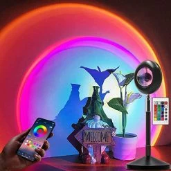 Buy 🥰 Sunset Lamp, Projector Sunset Light 10W LED Projection Night Light 180 Degree Rotation Romantic Rainbow Light USB Charging For Photography Party Home Living Room Bedroom Decor, Sunset Red… 🥰 -Lighting & Ceiling Fans Shop 51r6b4iFyzL. AC