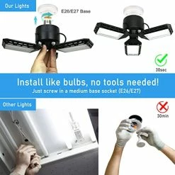 Discount π Garage Light LED Garage Light 80W Led Garage Ceiling Lights With 3 Adjustable Panels Garage Lights Ceiling Led, E26/E27 LED Shop Lights For Garage, Workshop, Basement, Barn, Attic π 11 Discount π Garage Light LED Garage Light 80W Led Garage Ceiling Lights With 3 Adjustable Panels Garage Lights Ceiling Led, E26/E27 LED Shop Lights For Garage, Workshop, Basement, Barn, Attic π -Lighting & Ceiling Fans Shop 51r9WkXSnxL