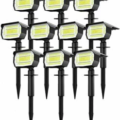 Brand new 😍 Solar Spot Lights Outdoor, [10 Pack/72 LED/3 Modes] 2-in-1 Solar Landscape Spotlights, Auto On/Off IP67 Waterproof Solar Powered Wall Lights For Front Door, Backyard, Garage, Deck(Cool White) 🎁 -Lighting & Ceiling Fans Shop 51rfHpawMzL. AC