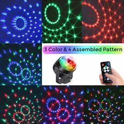 Best Pirce 💯 Sound Activated Party Lights With Remote Control Dj Lighting, Disco Ball Strobe Lamp 7 Modes Stage Light For Home Room Dance Parties 🎂 Birthday Karaoke 🎃 Halloween 🎅 Christmas Wedding Show Club Decorations Black 👍 -Lighting & Ceiling Fans Shop 51rjCirEFCL