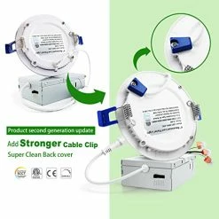 New ❤️ 12 Pack 6 Inch 5CCT Ultra-Thin LED Recessed Ceiling Light With Junction Box, 2700K-5000K Selectable, Dimmable Led Downlight,13W Eqv 120W, Led Can Lights- ETL 1 Pack 5cct 😍 20 New ❤️ 12 Pack 6 Inch 5CCT Ultra-Thin LED Recessed Ceiling Light With Junction Box, 2700K-5000K Selectable, Dimmable Led Downlight,13W Eqv 120W, Led Can Lights- ETL 1 Pack 5cct 😍 -Lighting & Ceiling Fans Shop 51rmf3YKtjL